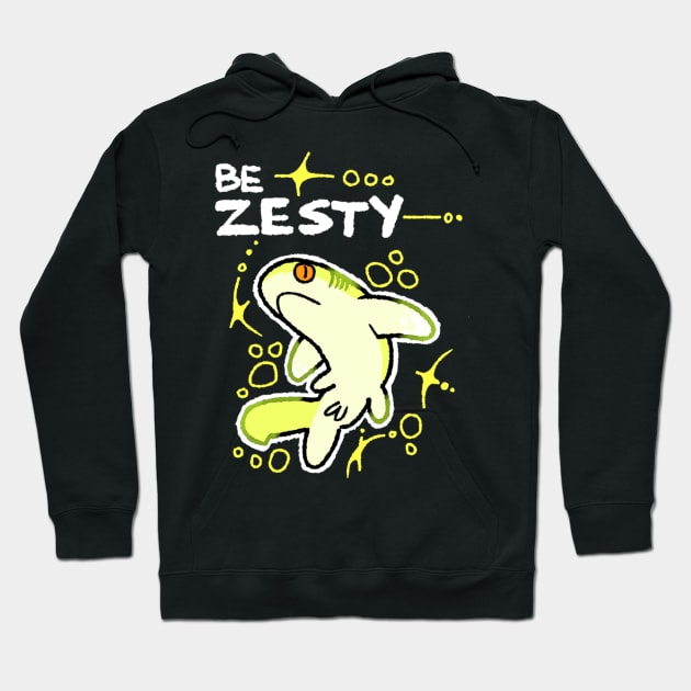 Zesty lemon shark Hoodie by GusDrawsThings